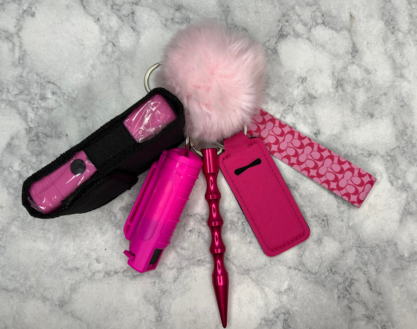 Pink Coach Keychain