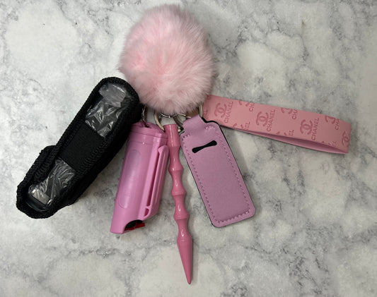 Pink Chanel Keychain