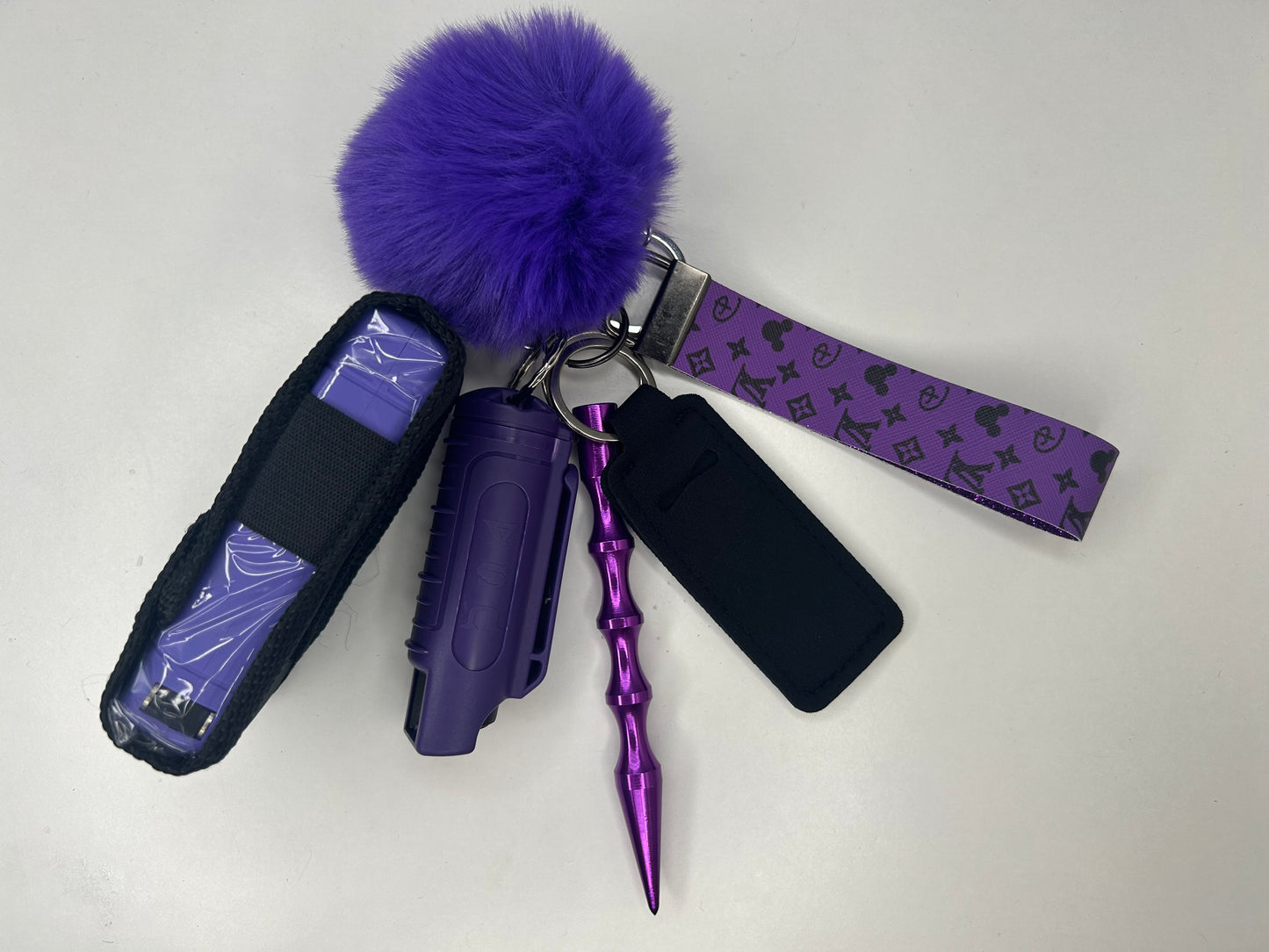 Purple Disney LV Keychain