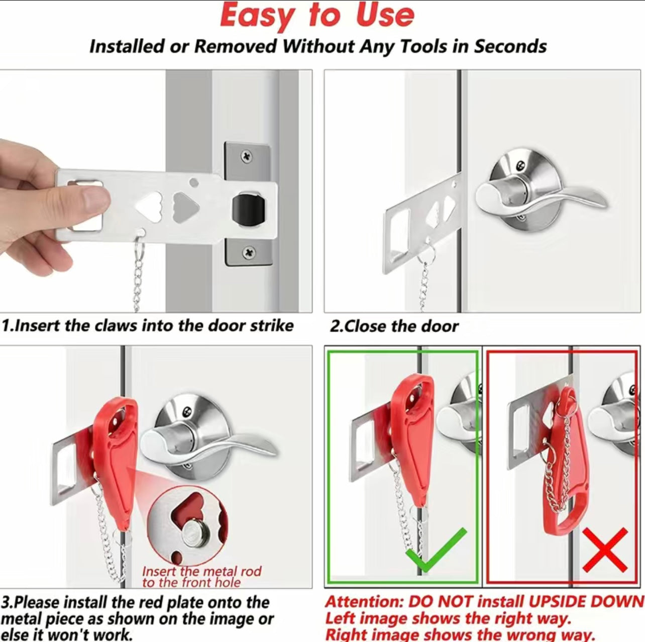 Portable Safety Door Lock