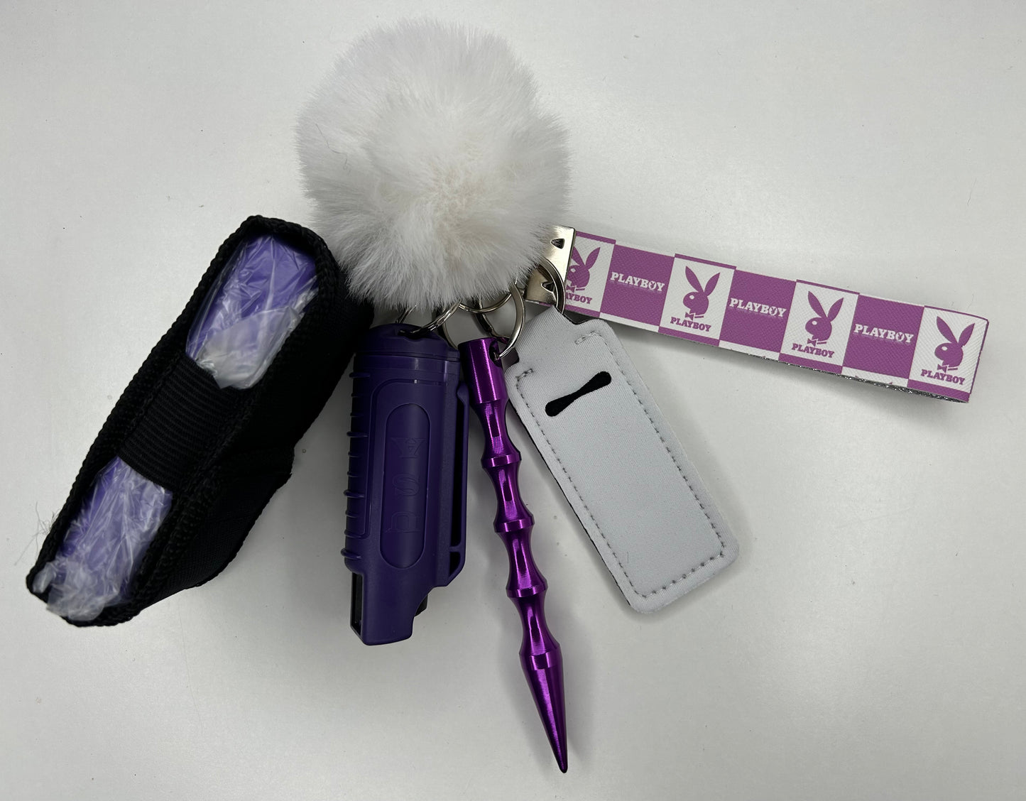 Purple Playboy Keychain