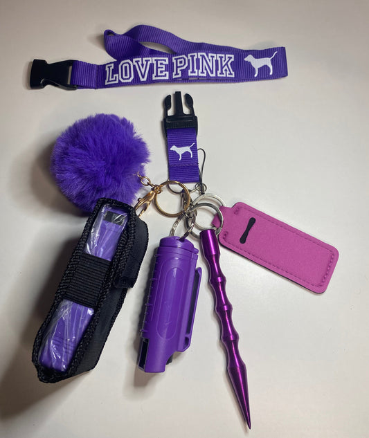 Purple Playboy Lip Gloss Keychain