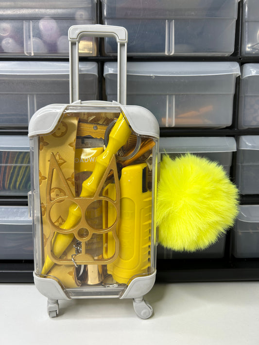 Yellow Luxury Mini Suitcase