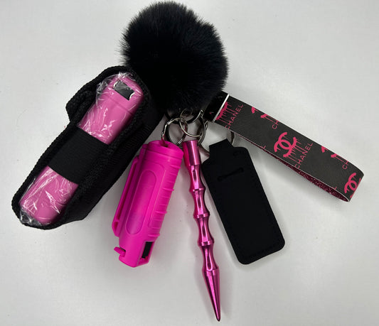 Hot Pink Drip Keychain