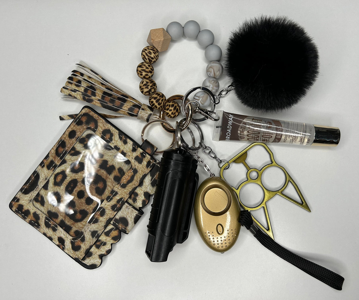 Cheetah-licious Beaded Keychain